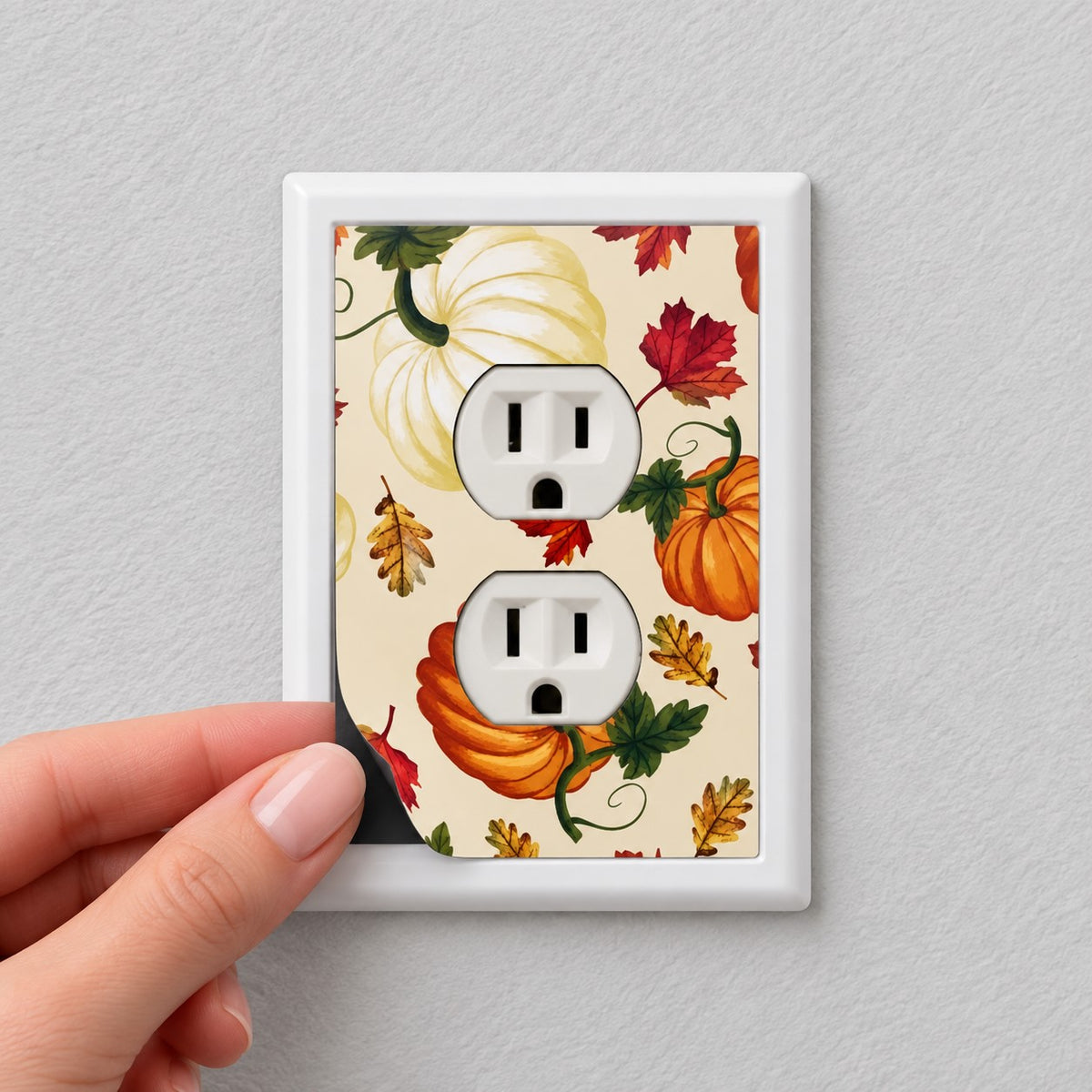 Fall Leaves and Pumpkins Decorative Magnetic Insert