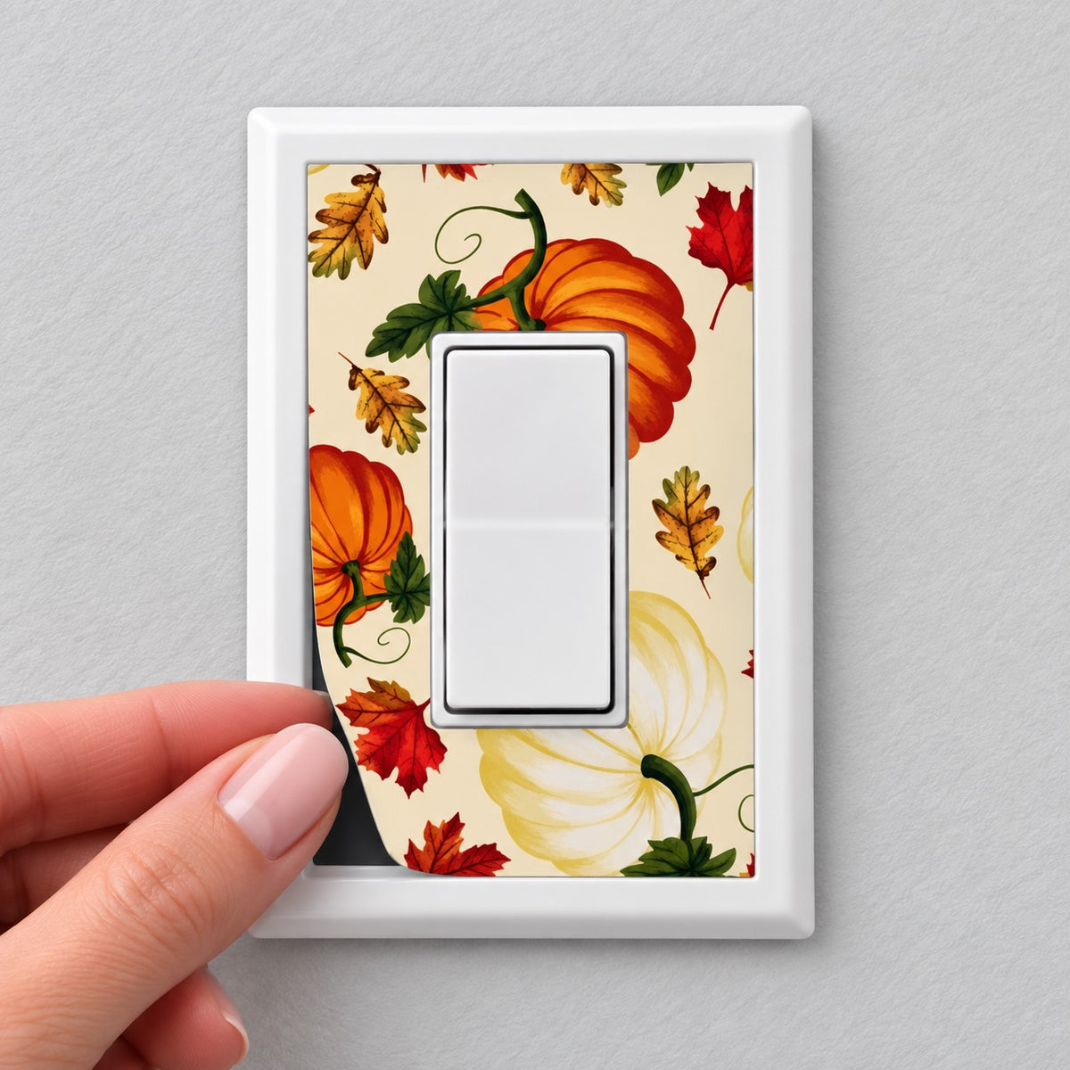 Fall Leaves and Pumpkins Decorative Magnetic Insert