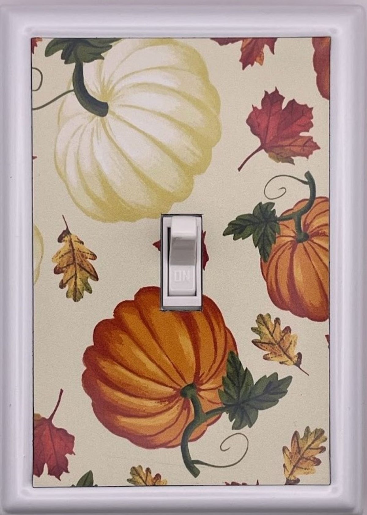 Fall Leaves and Pumpkins Decorative Magnetic Insert