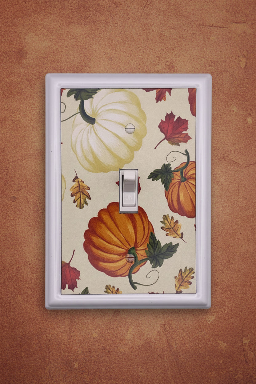 Fall Leaves and Pumpkins Decorative Magnetic Insert