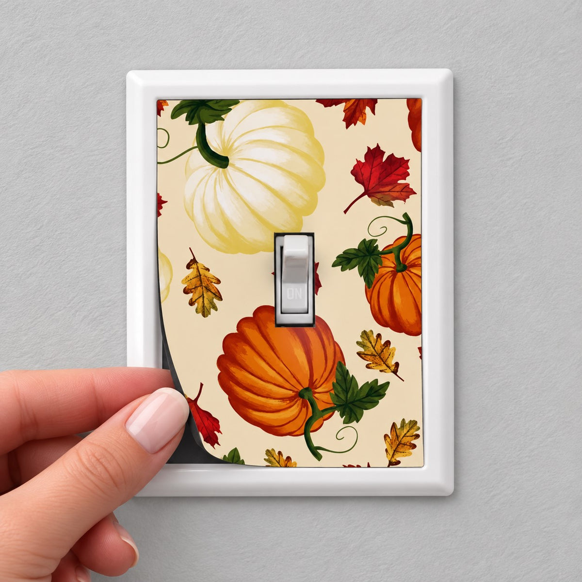 Fall Leaves and Pumpkins Decorative Magnetic Insert