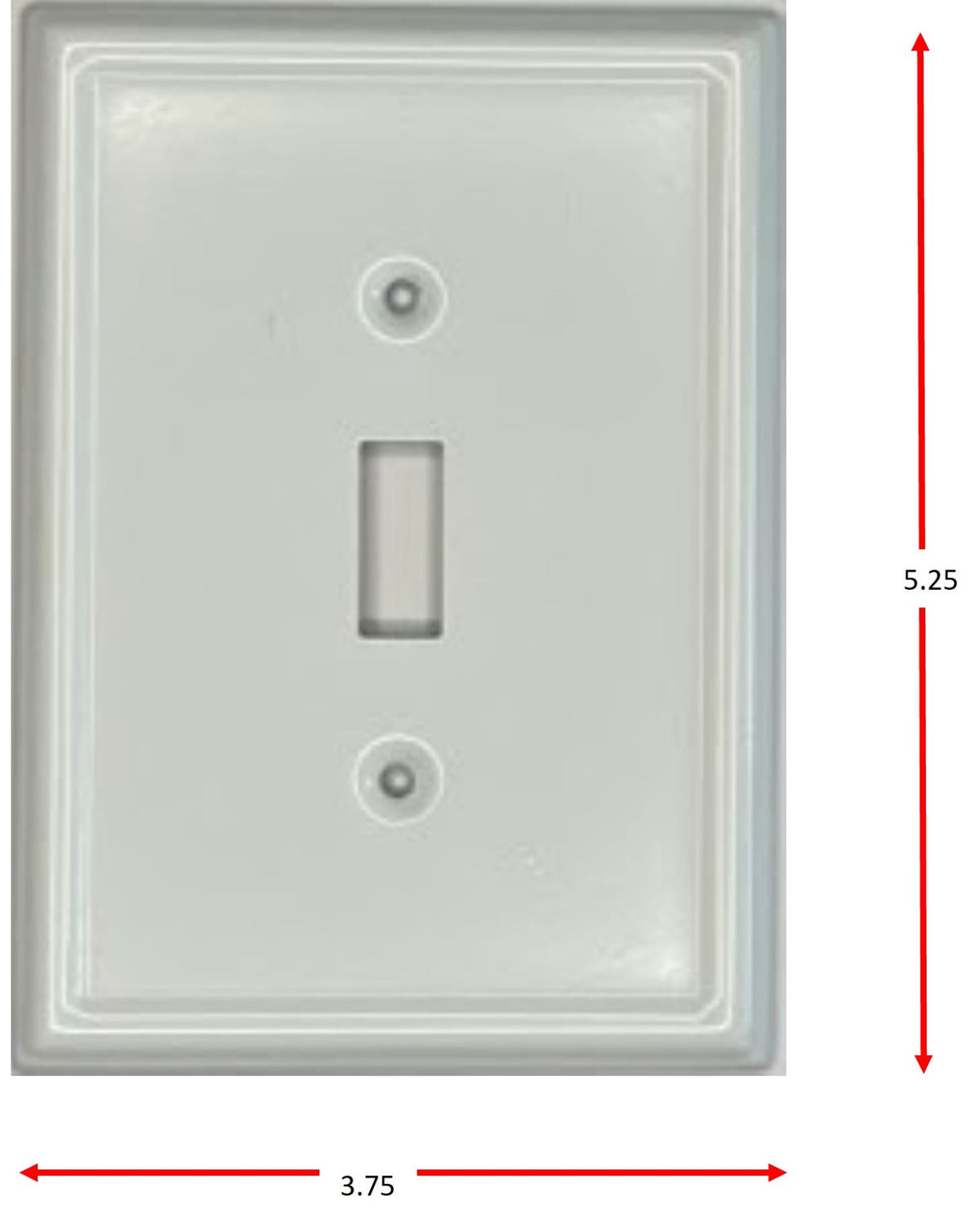 Switch Ups® Single Toggle Wall Plate – White Stamped Steel
