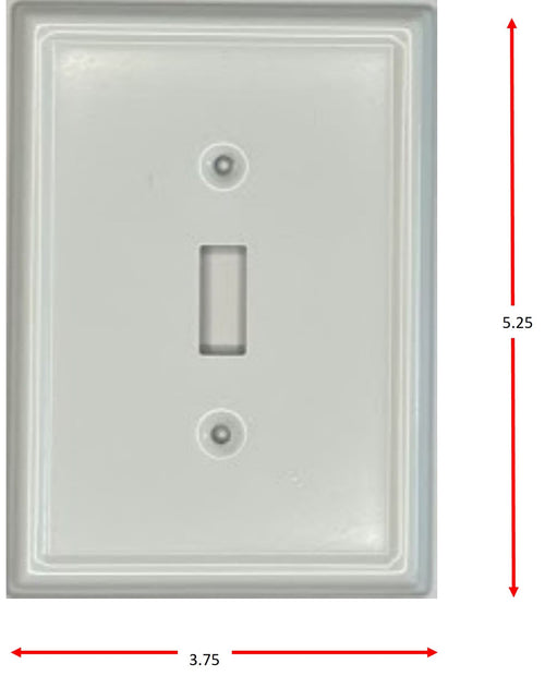 Switch Ups® Single Toggle Wall Plate – White Stamped Steel