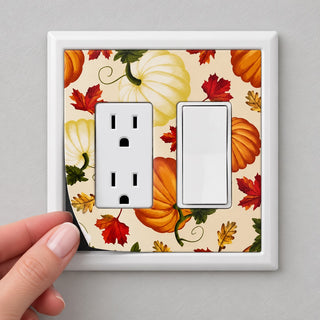 Fall Leaves and Pumpkins Decorative Magnetic Insert