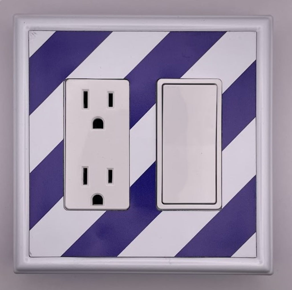 Periwinkle Stripes Decorative Magnetic Insert