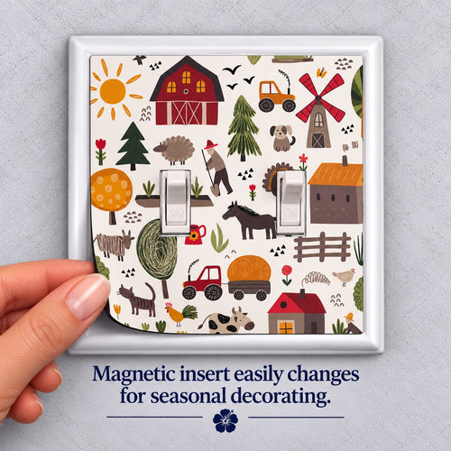 Farmhouse Friends Decorative Magnetic Insert