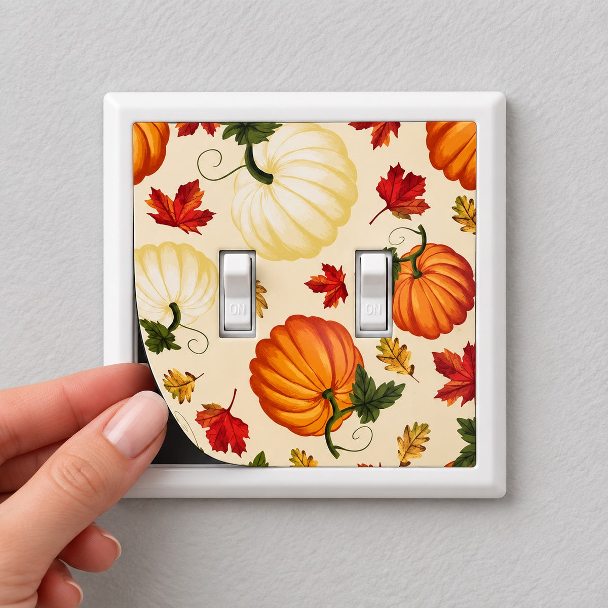 Fall Leaves and Pumpkins Decorative Magnetic Insert
