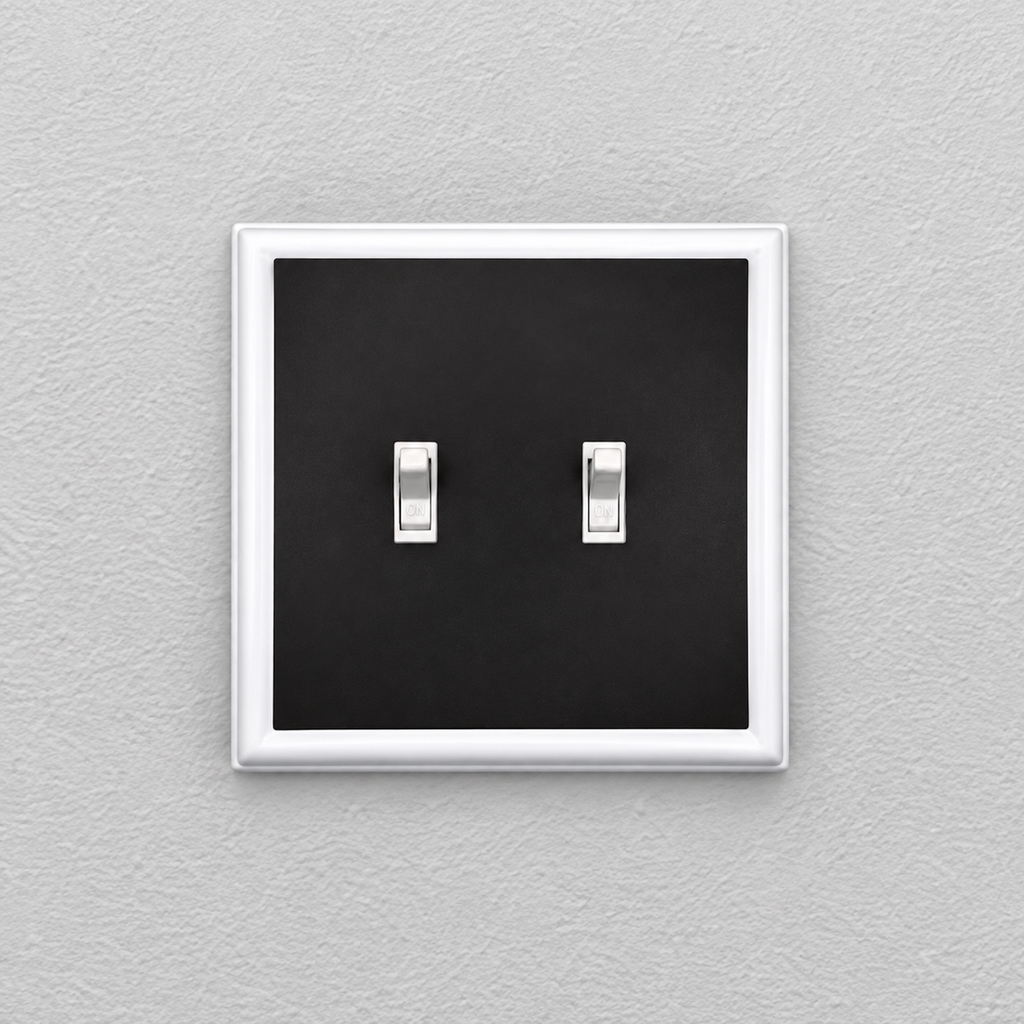 Switch Ups® Magnetic Insert – Solid Black (for Double Toggle Wall Plate)