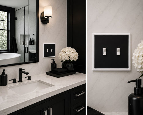 Switch Ups® Magnetic Insert – Solid Black (for Double Toggle Wall Plate)