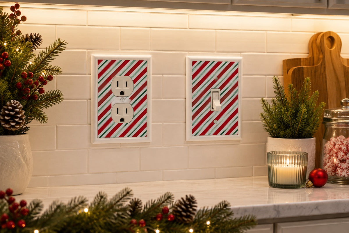 Candy Cane Stripes Decorative Magnetic Insert