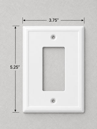 Switch Ups® Wall Plate – White Stamped Steel