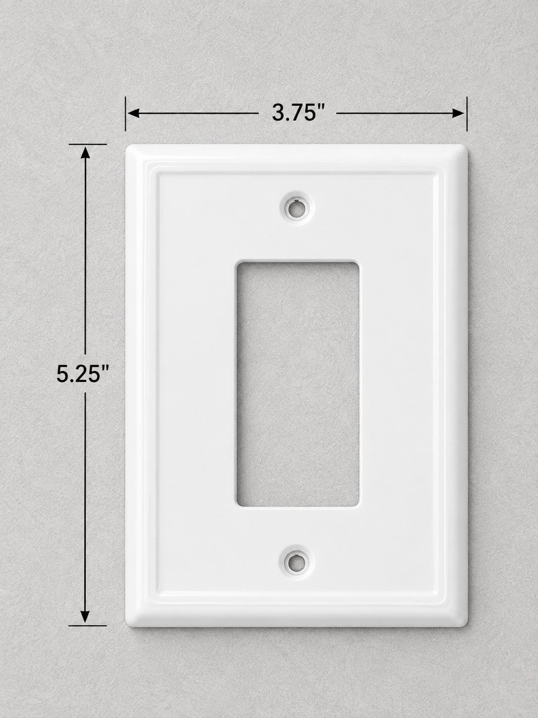 Switch Ups® Wall Plate – White Stamped Steel