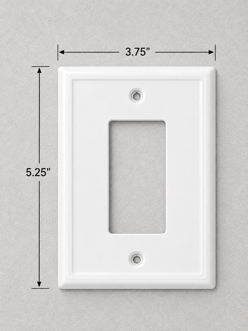 Switch Ups® Wall Plate – White Stamped Steel