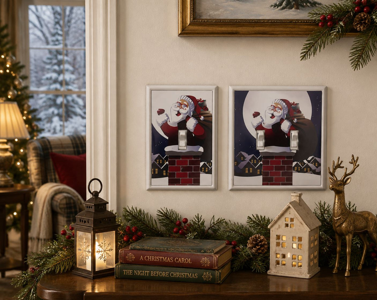 Santa & Chimney Decorative Magnetic Insert