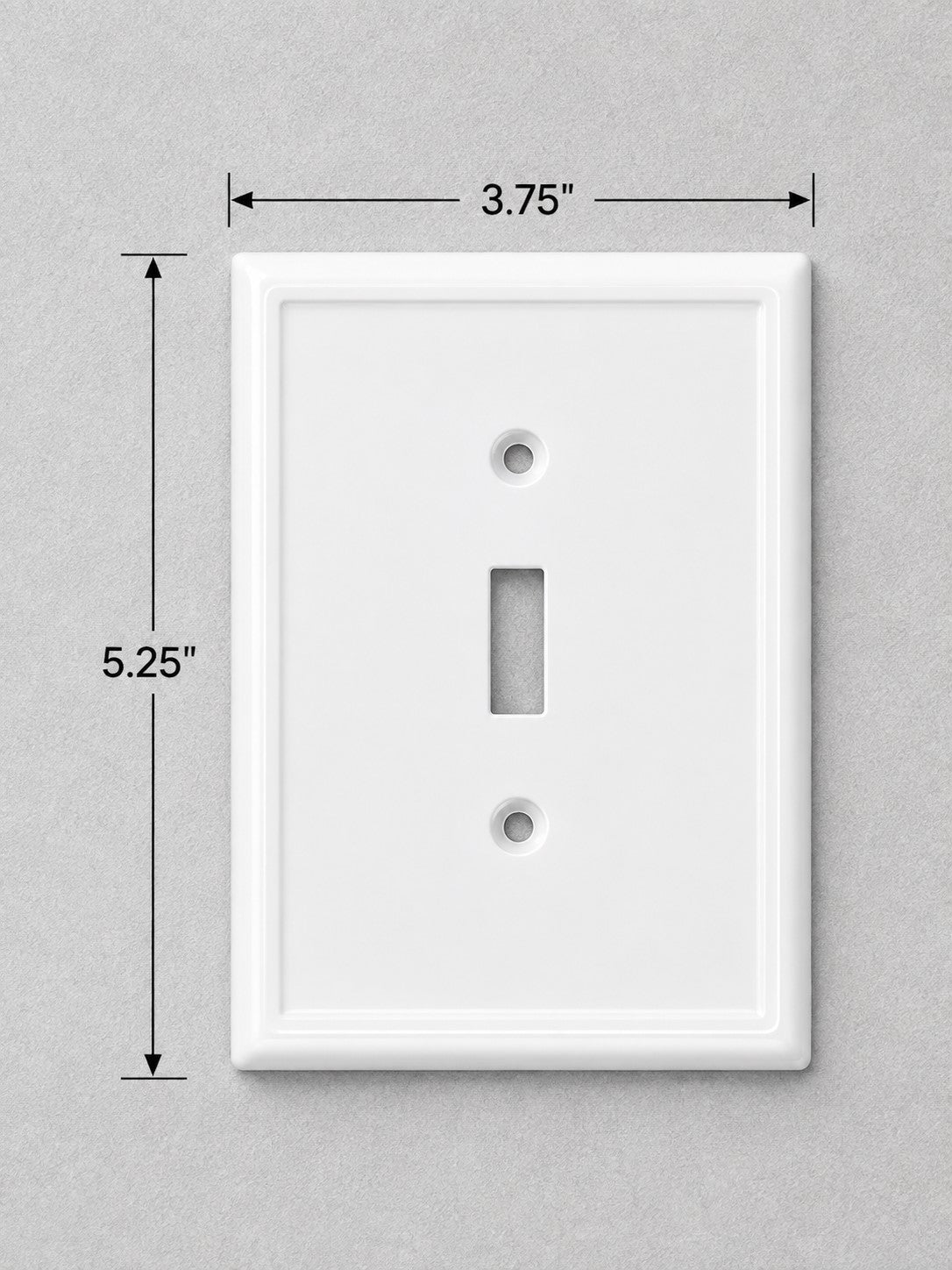 Switch Ups® Wall Plate – White Stamped Steel