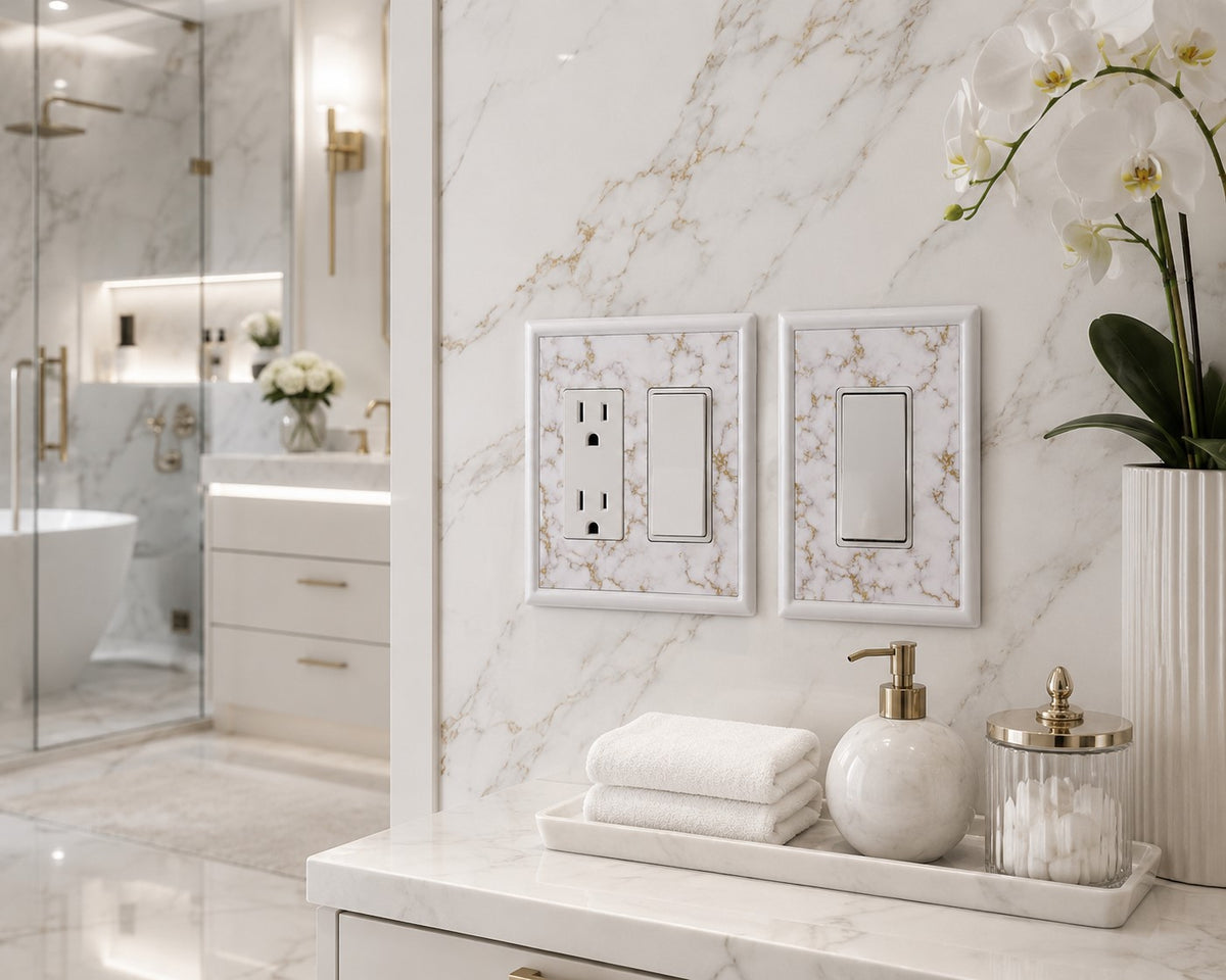 White Marble Decorative Magnetic Insert