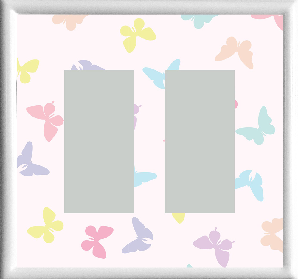 Butterflies Double Rocker | Decorator Receptacle