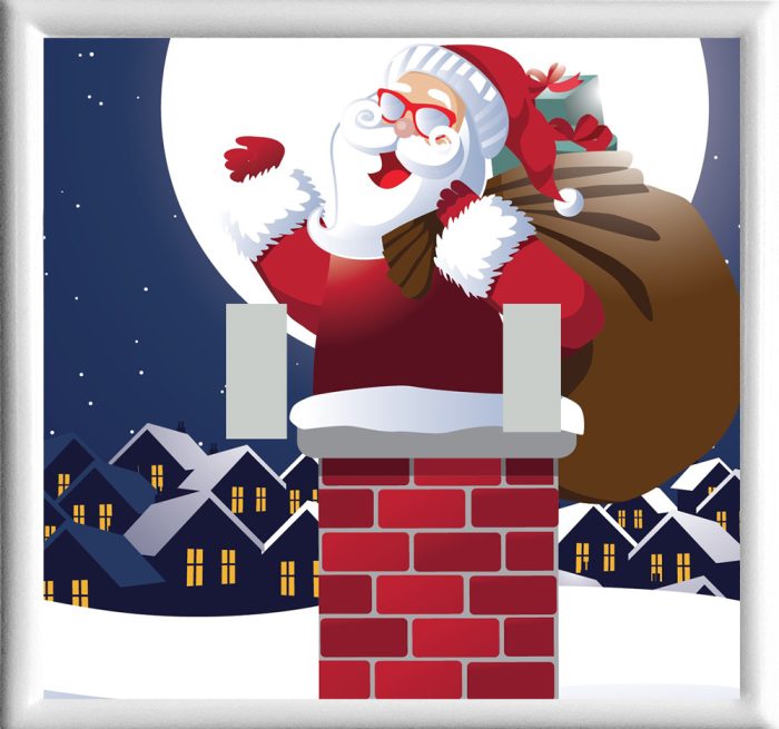 Santa & Chimney Double Toggle