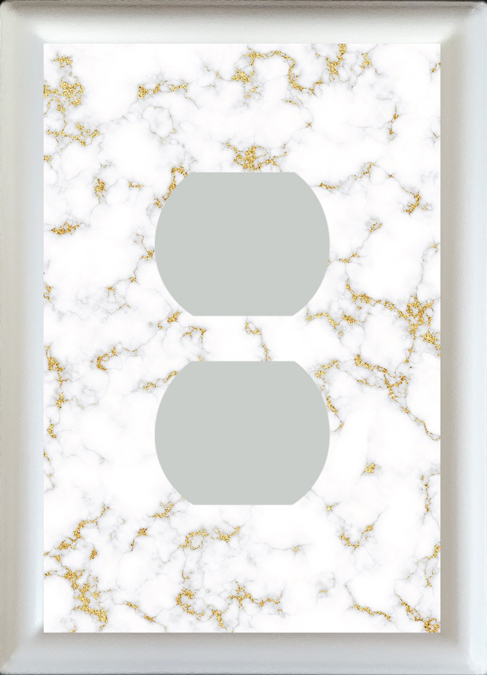 White Marble Standard Receptacle