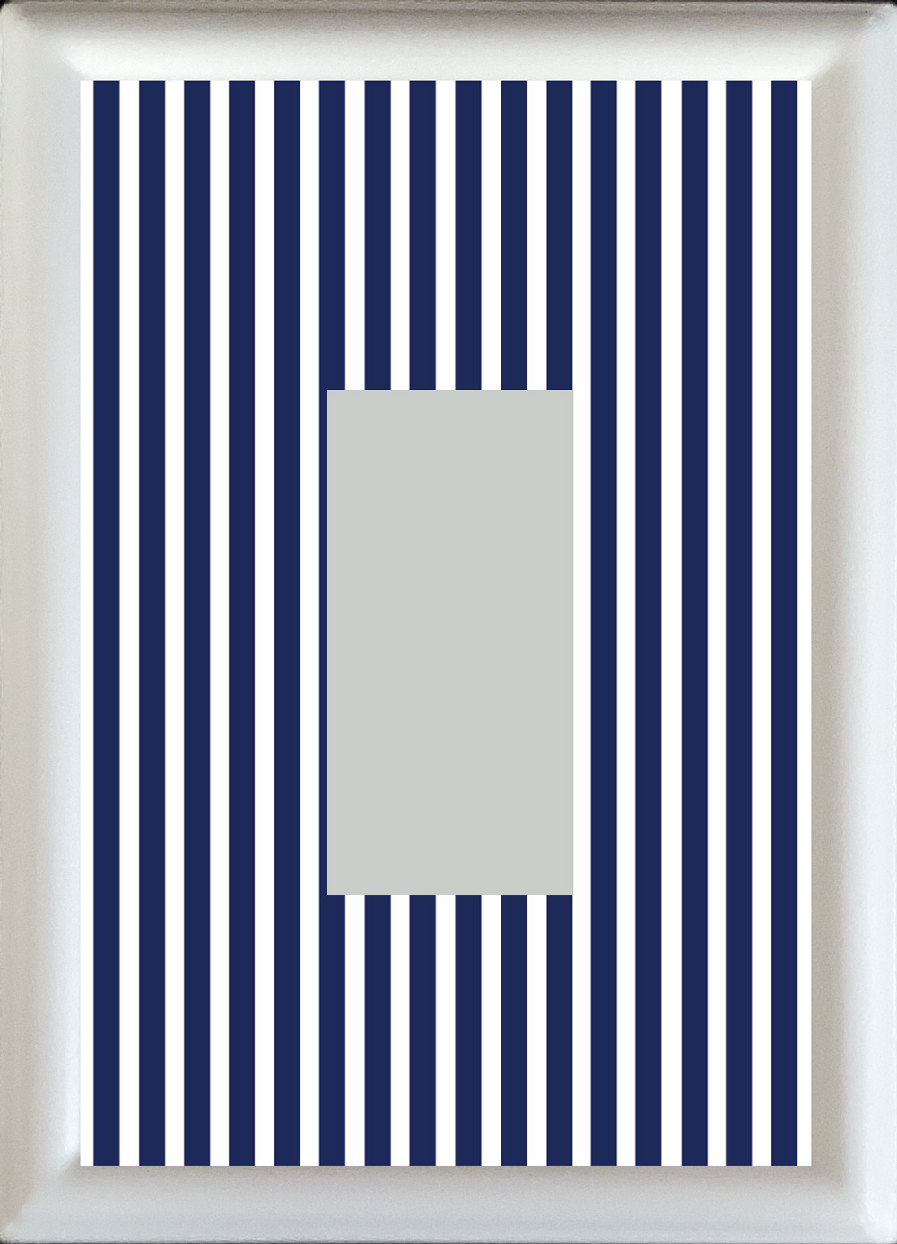 Blue Stripes Single Rocker | Decorator Receptacle
