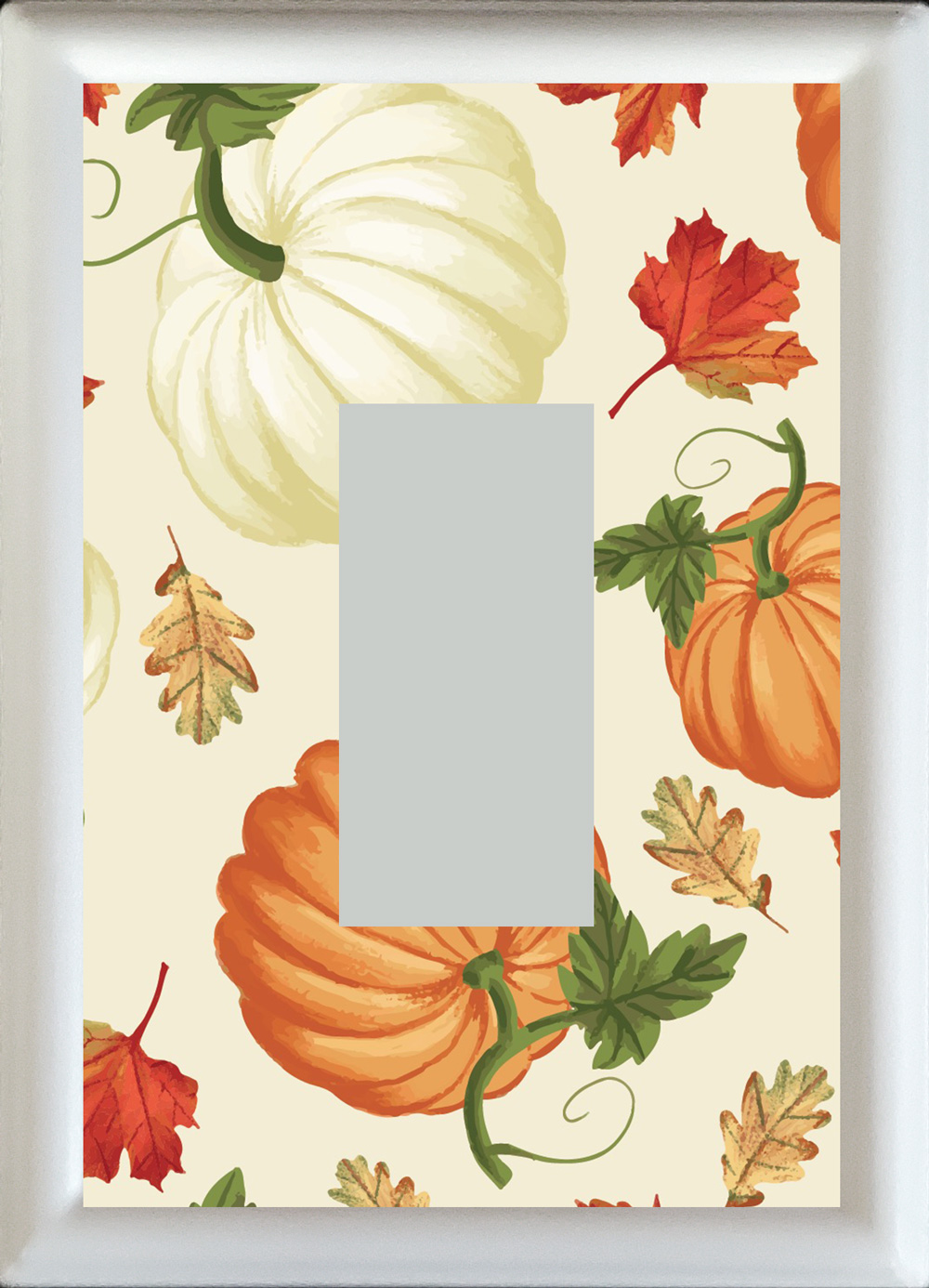 Fall Leaves & Pumpkins Single Rocker | Decorator Receptacle