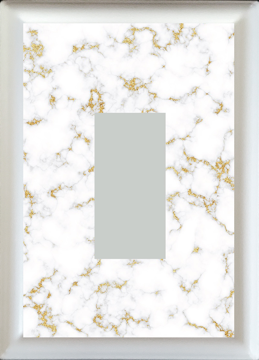White Marble Single Rocker | Decorator Receptacle