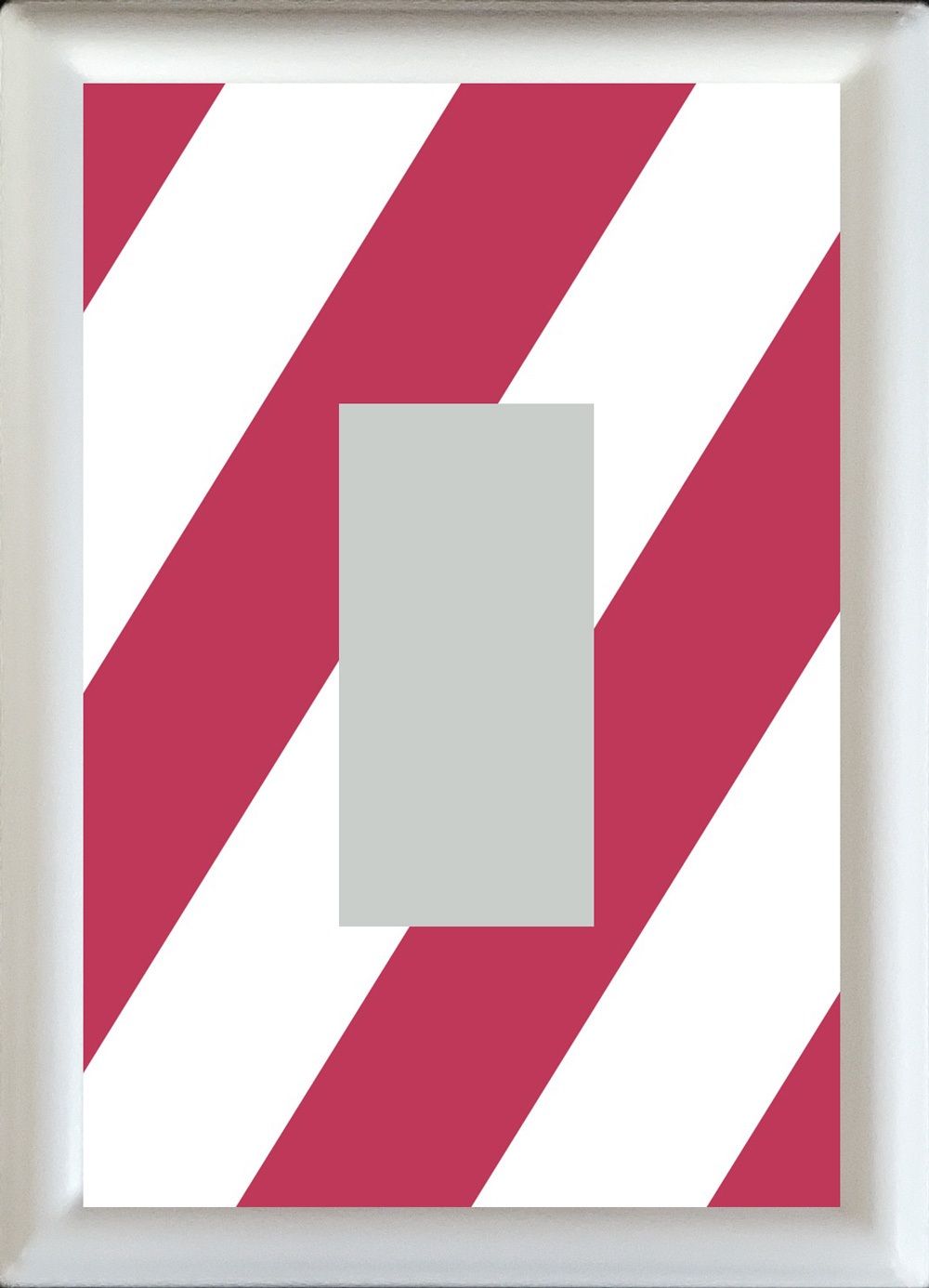Magenta Stripes Single Rocker | Decorator Receptacle