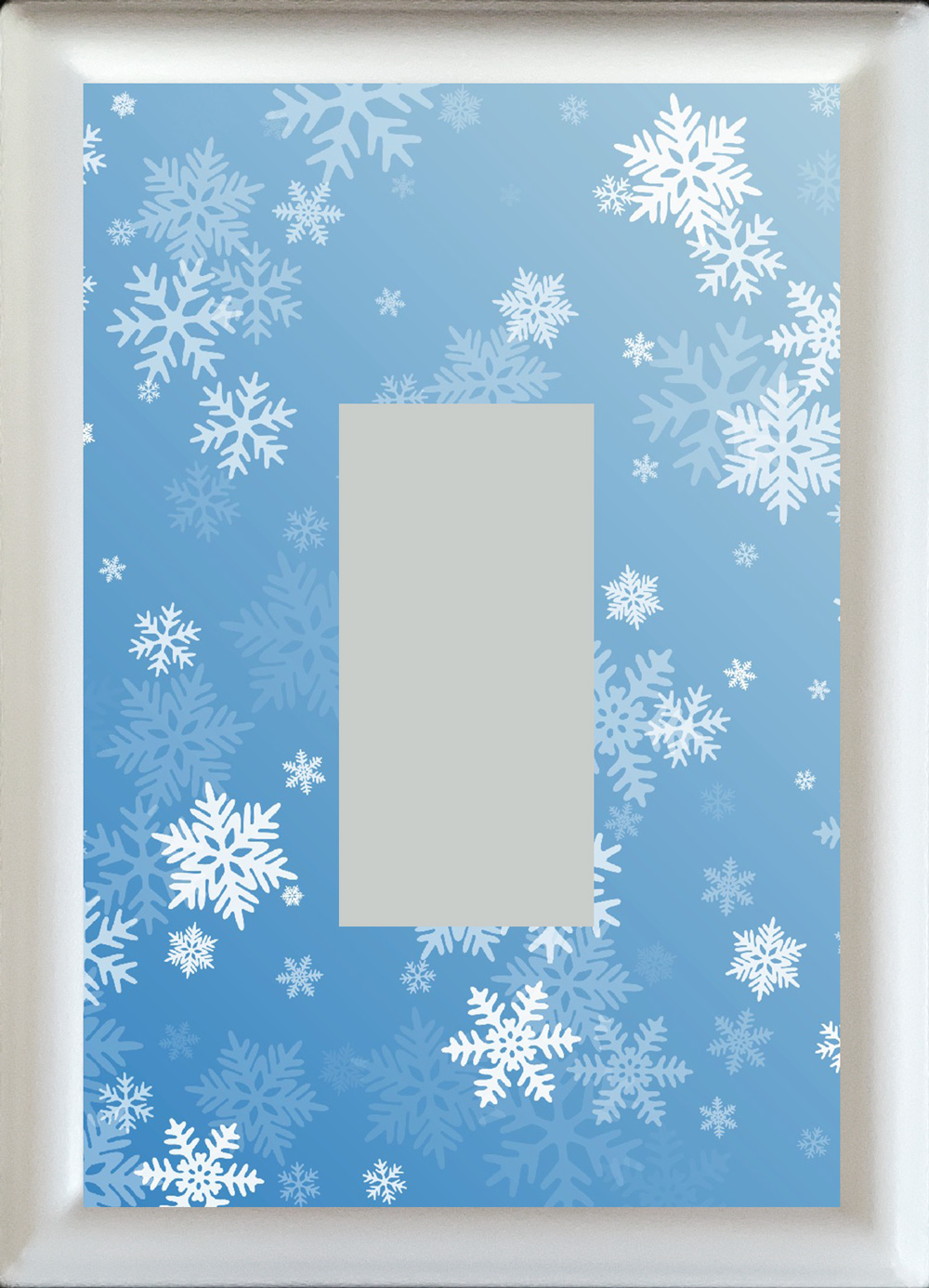 Snow Flakes Single Rocker | Decorator Receptacle